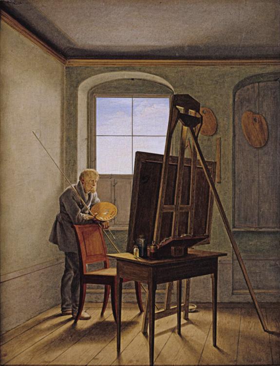 Georg Friedrich Kersting Friedrich in his Studio (mk10) oil painting image